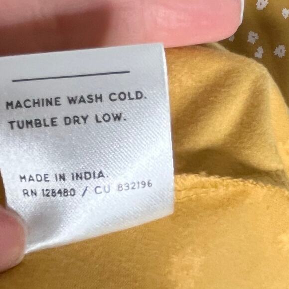 Pact Sleeveless Fit And Flare Midi Dress Womens Large Mustard Floral Pockets - Picture 11 of 11